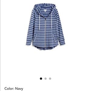Market & Spruce Navy Striped Jacket